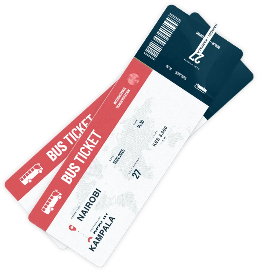 Two Mozaico bus tickets